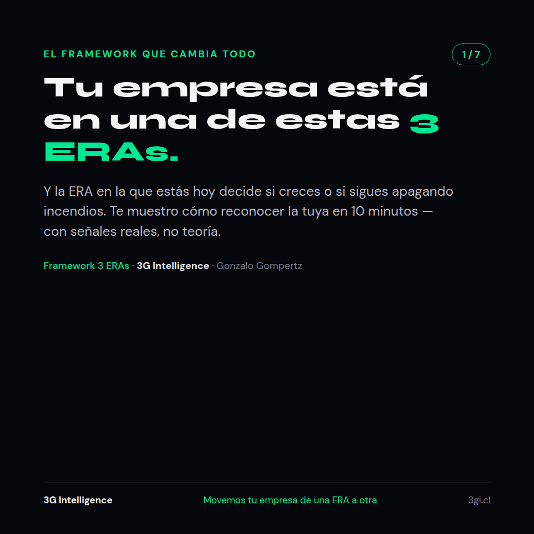 Tu empresa está en una de estas 3 ERAs — guía gratuita 3G Intelligence